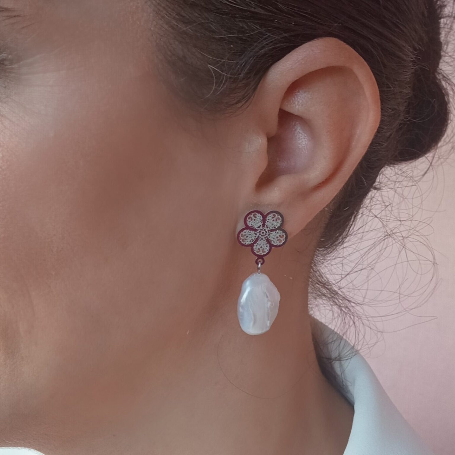 25d Pendientes Elisa plateado modelo
